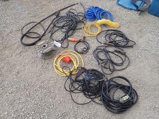 Qty Of Air Line, Booster Cable Wire And Assorted Cables