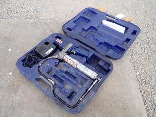 Lincoln 1200 12V Grease Gun C/w Charger. SN J2082 *Note: No Battery*