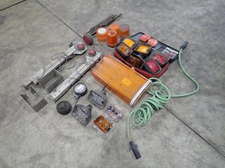 Qty Of Assorted Lights C/w Power Cord To Fit Tractor Trailer