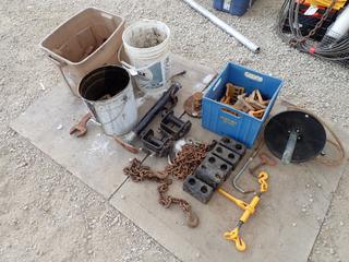 Qty Of D-Rings, Ratchet Boomer, Hammer Wrenches, Strap Protectors, Trailer Jack And Assorted Supplies