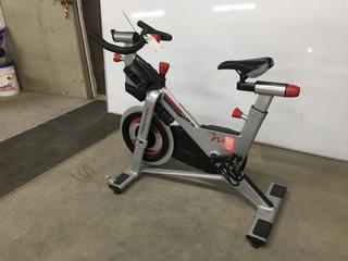 Freemotion S11.9 Carbon Drive Spin Bike with High Gear Ratio, Weighted Flywheel, Adjustable Seat, Dual Sided Pedals, Resistance Knob with Quick Stop Brake, S/N BT303286.  (WH)