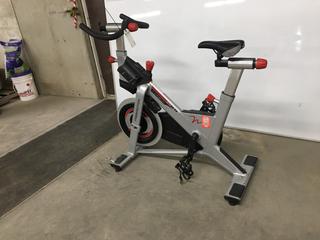 Freemotion S11.9 Carbon Drive Spin Bike with High Gear Ratio, Weighted Flywheel, Adjustable Seat, Dual Sided Pedals, Resistance Knob with Quick Stop Brake, S/N EE331K30281.  (WH)