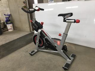 Freemotion S11.9 Carbon Drive Spin Bike with High Gear Ratio, Weighted Flywheel, Adjustable Seat, Dual Sided Pedals, Resistance Knob with Quick Stop Brake, S/N EE421K30204.  (WH)