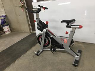 Freemotion S11.9 Carbon Drive Spin Bike with High Gear Ratio, Weighted Flywheel, Adjustable Seat, Dual Sided Pedals, Resistance Knob with Quick Stop Brake, S/N EE421K30194.  (WH)