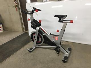 Freemotion S11.9 Carbon Drive Spin Bike with High Gear Ratio, Weighted Flywheel, Adjustable Seat, Dual Sided Pedals, Resistance Knob with Quick Stop Brake, S/N EE331K30311.  (WH)