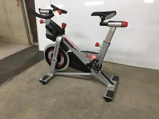 Freemotion S11.9 Carbon Drive Spin Bike with High Gear Ratio, Weighted Flywheel, Adjustable Seat, Dual Sided Pedals, Resistance Knob with Quick Stop Brake, S/N EE421K30203.  (WH)
