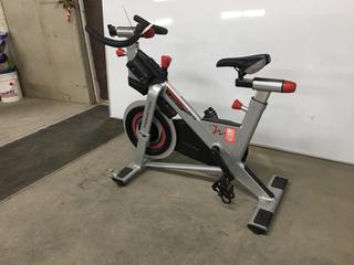 Freemotion S11.9 Carbon Drive Spin Bike with High Gear Ratio, Weighted Flywheel, Adjustable Seat, Dual Sided Pedals, Resistance Knob with Quick Stop Brake, S/N EE331K30320.  (WH)