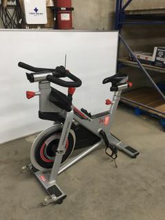 Freemotion S11.9 Carbon Drive Spin Bike with High Gear Ratio, Weighted Flywheel, Adjustable Seat, Dual Sided Pedals, Resistance Knob with Quick Stop Brake, S/N EE421K30193.  (WH)