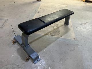 Precor Rolling Flat Bench, S/N BMFDJ06080090.  (AU)