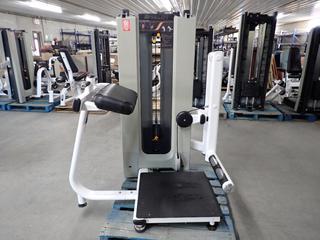 Precor Glute Extension with 160lb weight Stack, S/N BPDKC18100001. (WH)