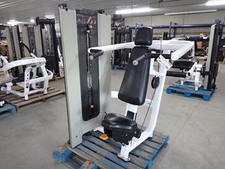 Precor Shoulder Press with 205lb Weight Stack, S/N BWJHC18100001. (WH)