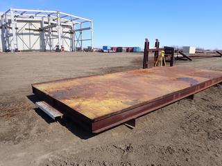 Skidded Steel Deck, 22 Ft. x 10 Ft. x 16 In., w/ Steel Housing and Tank Stand