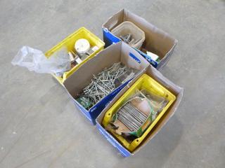 Qty of Assorted Nuts, Bolts, Screws, Parts and Hardware  (J-1-2)