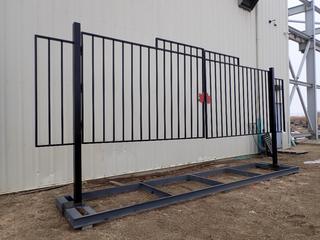 Driveway Gate On Base, 172 Wide In. x 228 In. High