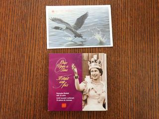 1992 Royal Canadian Mint Uncirculated Canadian Coin Set and Once Upon a Time 10 Coin 50 Cent Canadian Coins Keepsake Booklet Set  (Office)