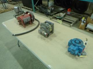 Belt Driven High Volume Pump (Damaged), Haskel ASF-100 Air Driven Fluid Pump, Tuthill Pump w/ Relief Valve (T-2-2)