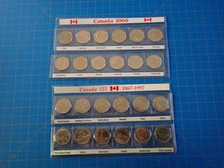 2000 Canadian 12 Piece Specialty Quarter Set, 1867-1992 Canada 125 12 Piece Provincial Canadian Quarter Set  (Office)