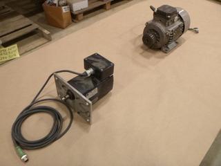 (1) Baldor 3 Phase Electric Motor, and (1) Bodine 115V Electric Motor (T-1-3)