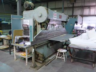 Bliss 12 Ft. Press Brake, Size 1, Style 3T8D489625, 3-Phase, *Note: ITEM LOCATED OFF SITE At Enerpan Building Systems Ltd. - Unit 101, 6602 45 Street, Leduc AB. Item Will be Disconnected But Buyer Responsible For Loadout, Limited Assistance Provided, For Viewing Appointment or More Information Call Peter - 780-668-6314*