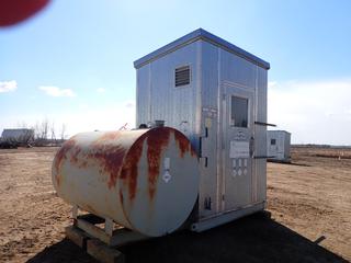 Skidded Pump House w/ Attached Methanol Fuel Tank, House Dimensions: 5 Ft. x 7 Ft. x 9 In., *Note: Pump System Intact w/ Heater, As Per Consignor*  (OS)