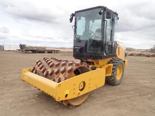 2014 Caterpillar CP44 Vibratory Soil Compactor, w/ CAT C4.4, Engine SN C4E30510, Showing 1,696 Hrs., 66 In. Padfoot Drum Roller, Enclosed Heated and A/C Cab, 14.9-24 Tires, VIN CAT0CP44JMPC00276, **For More Information Contact Tony, 780-935-2619**