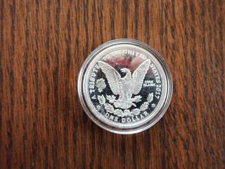 1964 Morgan United States Dollar Coin, *Note: Coin Stamped 'COPY'*  (Office)
