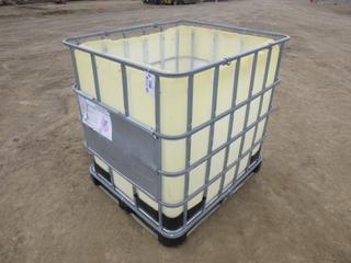 IBC Plastic Tank w/ Steel Cage, 48 In. x 40 In., Approx. 275 Gal. Capacity *Note: No Top, Unknown Last Contained*  (Row4)