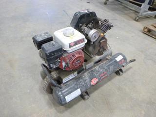 Honda Dual Tanked Air Compressor, Model HD5510TH, c/w Honda GX160 Engine, 10 Gal., Max. 115 PSI  (W-1-1)