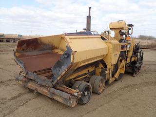 1995 Caterpillar AP-800C Asphalt Paver, 3054DIT, Engine SN 5HK14954, 16.00R25 Tires, PIN 1PM00661, w/ Extend-A-Mat Asphalt Screed Plate Heating System, Model 10-20B, 10 Ft. Screed, 16 In. Auger, *Note: Torn Seat and Arm Rest Cushion*