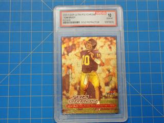 2000 Fleer Ultra Polychrome Gold Refractor NFL Football Card, Tom Brady, Rookie Card, *Graded 10 GEM-MT By World Class Grading*  (Office)