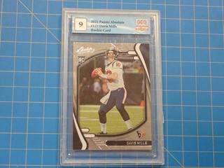 2021 Panini Absolute NFL Rookie Football Card, Davis Mills, 123,  *Graded 9 By Great Canadian Grading*  (Office)