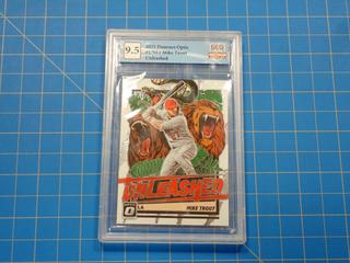 2021 Panini Donruss Optic, Unleashed, MLB Baseball Card, Mike Trout, UNL1,  *Graded 9.5 By Great Canadian Grading*  (Office)