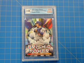 2021 Topps Chrome Prismic Power Baseball Card, Willson Contreras, PP-6,*Graded 10 By Great Canadian Grading*  (Office)