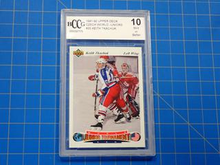 1991-92 Upper Deck U.S.A/Czech World Junior Tournament, Keith Tkachuk, 85, *Graded 10 Mint or Better By Beckett Collector's Club Grading Service*  (Office)