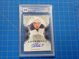 2011 Upper Deck Artifacts NHL Hockey Card, Autofacts, Brayden Schenn, A-SC, *Graded 10 By Great Canadian Grading*  (Office)