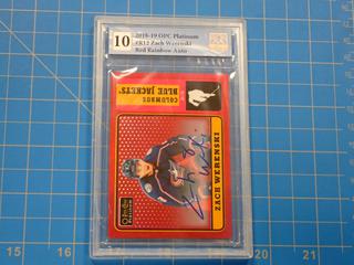 2018-19 O-Pee-Chee Platinum NHL Hocky Card, Red Rainbow Auto, Zach Werenski, R-12, *Graded 10 By Great Canadian Grading*  (Office)