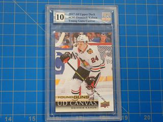 2017-18 Upper Deck Hockey Series 1, NHL Young Guns UD Canvas Hockey Card, Dominik Kahun, C93,  *Graded 10 By Great Canadian Grading*  (Office)