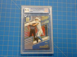2022-23 Panini Donruss Elite, NFL Football Card, Justin Herbert, 42,   *Graded 9.5 By Great Canadian Grading*  (Office)