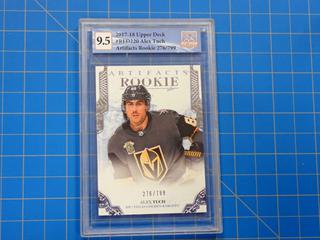 2017-18 Upper Deck Artifacts Rookie NHL Hockey Card, Alex Tuch, RED220, *Graded 9.5 By Great Canadian Grading*  (Office)