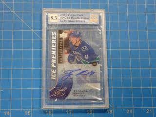 2015-16 Upper Deck Ice Hockey, Ice Premieres Autographs, NHL Hockey Card, Ronalds Kenins, IPA-RK, Rookie Card, *Graded 9.5 By Great Canadian Grading*  (Office)