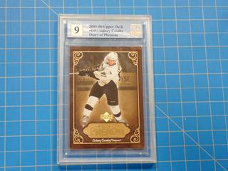 2005-06 Upper Deck Series 2 NHL Hockey Card, Diary of a Phenom, Sidney Crosby, DP3, Rookie Card, *Graded 9 By Great Canadian Grading*  (Office)