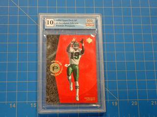 1996 Upper Deck Premier Prospects, Football Card, Keyshawn Johnson, 1, Rookie Card, *Graded 10 By Great Canadian Grading*  (Office)