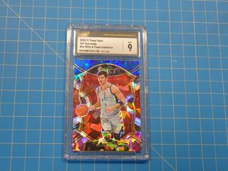 2020-21 Panini Select RC Wizards NBA Basketball Card, Blue, White and Purple Cracked Ice, Deni Avdija, 69, Rookie Card, *Graded Mint  9 By Certified Sports Guaranty Grading*  (Office)