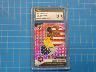 2020-21 Panini Mosaic NBA Basketball Card, National Pride, Pink Camo, James Wiseman, 260, Rookie Card, *Graded NM/Mint+ 8.5 By Certified Sports Guaranty Grading*  (Office)