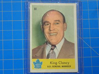 1959 Parkhurst Trading Card, King Clancy, Assistant General Manager of the Toronto Maple Leafs, 50  (Office)