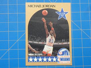 Miami All-Star Weekend 1990 NBA Hoops NBA Basketball Card, All-Star East, Michael Jeffrey Jordan, 5  (Office)