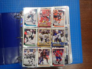 Binder of Assorted Hockey Cards in Collector Sleeves  (Office)