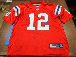 Tom Brady, #12, New England Patriots, NFL Reebok Short-Sleeved Jersey, Size M  (Office)