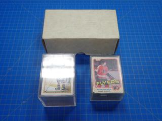 (1) Box and (2) Clear Cases Of Assorted Hockey Cards  (Office)