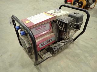 2011 Therma Arc Welding Generator, Scout, c/w Honda GX270 Gas Engine, Showing 105 Hrs., 240V, 15A, 60 Hz, Single Phase, SN A112406A191706  (O-1-3)